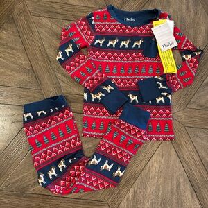 NWT Hatley Christmas pajama faire isle dogs 4T